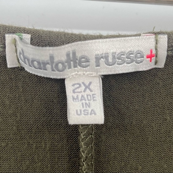 Charlotte Russe Cold Shoulder Fitted Lined Midi Dress Size 2X - Picture 3 of 6